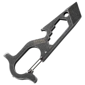 CRKT Pryma Stainless Steel Multitool: Compact and Lightweight EDC Metal Multi-Tool with Pry Bar, Hex Wrench, Bottle Opener, Glass Breaker, and Carabiner 9011