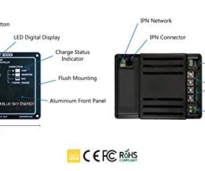 Blue Sky Energy SB3000i Solar Boost 30A MPPT Charge Controller with Display, Fully programmable for Lead-Acid or Lithium Batteries. Dual Battery Charge or 30A LVD Load Output