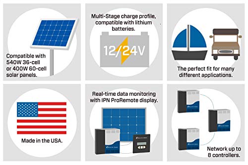 Blue Sky Energy Solar Boost SB3024iL MPPT Charge Controller 40A/30A, 12V/24V Battery. Auxiliary Output for Dual Battery Charge or 20A LVD Load Output