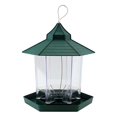 Ogrmar Hanging Gazebo Wild Bird Feeder -Perfect for Garden Decoration and Bird Watching for Bird Lover and Kids (Green)