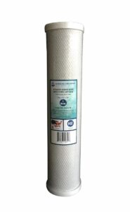 wfd, wf-cb205-bb 4.5-inch x 20-inch activated carbon block water filter cartridge, fits in 20-inch big blue (bb) filter housings (1 pack, 5 micron)
