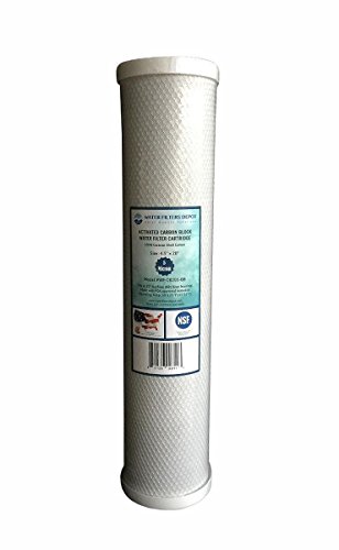 WFD, WF-CB205-BB 4.5"x20" Activated Carbon Block Water Filter Cartridge, Fits in 20" Big Blue (BB) Filter Housings (2 Pack, 5 Micron)