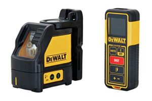 dewalt tstak laser level & laser measure tool kit, cross line (dw0889cg)