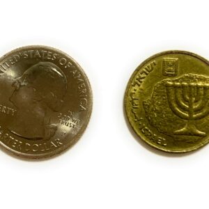 Israeli Coin 10 Agorot Israel Official Money ILS Collectible Agora with Menorah