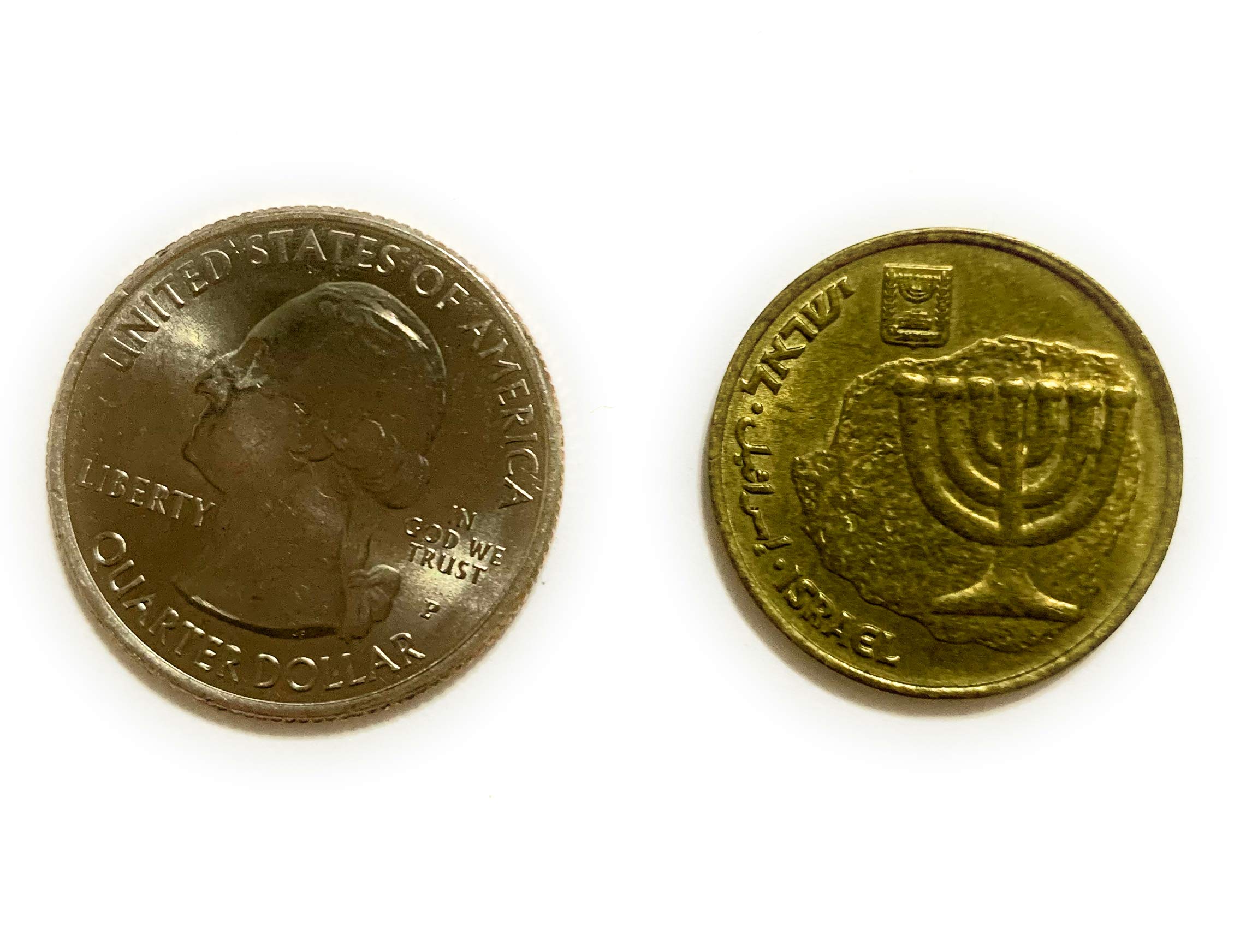 Israeli Coin 10 Agorot Israel Official Money ILS Collectible Agora with Menorah
