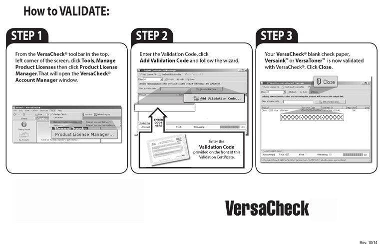 VersaCheck Annual Unlimited Print Validation Code [Online Code]