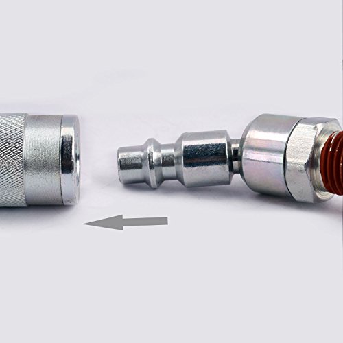 WYNNsky Industrial 1/4" NPT Male Thread Swivel Air Plug- 2 Pieces 1/4 inch Automotive Steel Swivel Coupler Plug