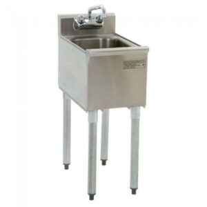 stainless steel single one compartment under bar sink with faucet