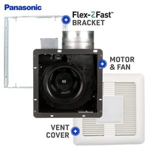 Panasonic FV-1115VQL1 WhisperCeiling DC Ventilation Fan with LED Light - 110-130-150 CFM - Ceiling or Wall Mount Bathroom Fan
