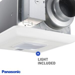Panasonic FV-0511VQCL1 WhisperSense DC Ventilation Fan - Bathroom Fan with LED Light - 50-80-110 CFM