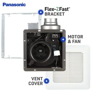 Panasonic FV-0511VQ1 WhisperCeiling DC - Bathroom Exhaust Fan with Speed Selector - SmartFlow Technology - Quiet Energy Star-Certified Ceiling Fan - White