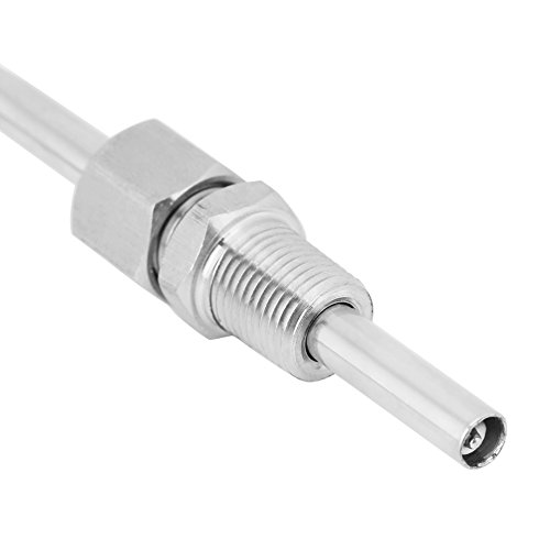 EGT Thermocouple K Type 1/8" PT Temperature Probe Sensors Exhaust Gas Temp Probe with Exposed Tip & Connector,Stainless Steel (1)