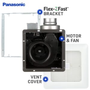 Panasonic FV-0511VQC1 WhisperSense DC Ventilation Fan, 50-80-110 CFM , White