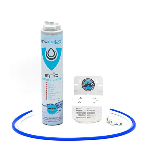 Epic Water Filters Smart Shield. Under Sink Water Filter, Inline NSF 53 Water Filter. Direct Connect DIY Install for Under Sink. USA Made Tap Water Filtration System. No Water Wasted