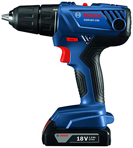 Bosch 18V Compact 1/2" Drill/Driver Kit with (2) 1.5 Ah Slim Pack Batteries GSR18V-190B22