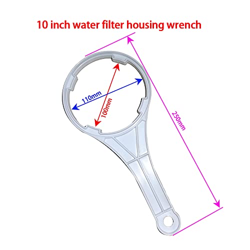 YZM 10" Plastic Filter Housing Wrench, Reverse Osmosis Water Filter Canister Housing Wrench (10" Filter Housing Wrench)