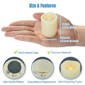 Flameless Votive Candles With Remote Control and Timer Bulk Set of 10 Tealight Candles / Realistic Outdoor Flickering Battery Operated LED Tea Lights (Batteries Included) 200Hours
