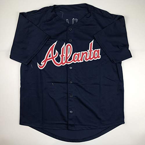 Autographed/Signed John Smoltz Atlanta Blue Baseball Jersey JSA COA