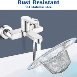 2 pcs Heavy Duty Stainless Steel Slop Basket Filter Trap, 2.75" Top / 1" Mesh Metal Sink Strainer,Perfect for Kitchen Sink/Bathroom Bathtub RV Wash basin Floor drain balcony Drain Hole