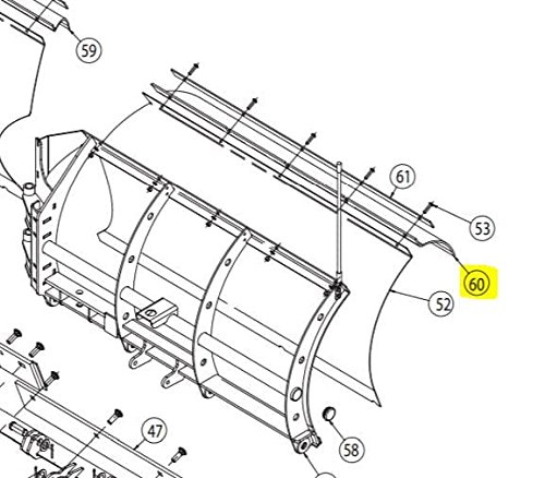 SnowDogg Part # 16120172 - VX85 Poly Passenger Side Deflector