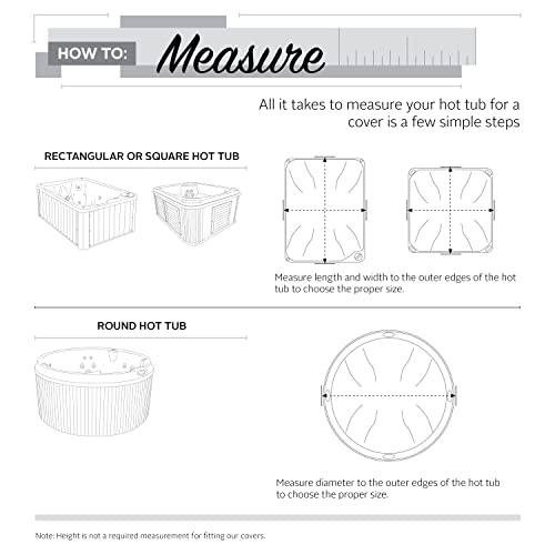 Classic Accessories Ravenna Water-Resistant 86 Inch Square Hot Tub Cover, Patio Furniture Covers