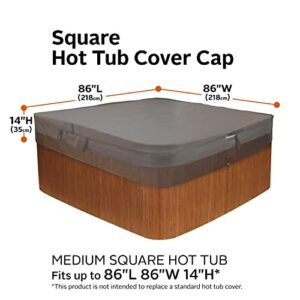 Classic Accessories Ravenna Water-Resistant 86 Inch Square Hot Tub Cover, Patio Furniture Covers