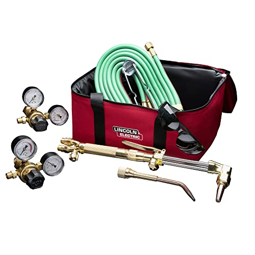 Lincoln Electric Cut Welder Kit KH995, Complete Set of Tools and Equipment for Cutting, Welding, Brazing, 1” Cuts and 1/16” Weld, Works w/CGA 510 + 540 Cylinders, Storage Bag Included