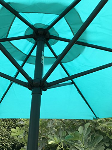 BELLRINO Replacement * Peacock Blue * Umbrella Canopy for 9 ft 6 Ribs (Canopy Only) (Peacock BLUE-96)