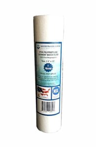 wfd, wf-sp105 2.5"x10" 5 micron sediment water filter cartridge, spun polypropylene, fits in 10" standard size housings of undersink ro or filtration systems (1 pack)