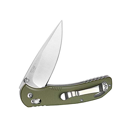 Firebird GANZO F753M1 Pocket Folding Knife Anti-Slip G-10 Handle with Clip 440C Stainless Steel Blade Camping Hunting Gear Fishing Folder Outdoor EDC Knife (Green)