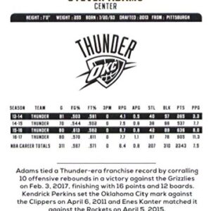 2017-18 Panini Hoops #209 Steven Adams Oklahoma City Thunder Basketball Card