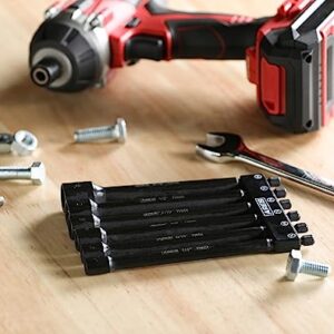 ARES 70650-6-Piece SAE Magnetic Impact Nut Driver Bit Set - Impact Grade Nut Setters with Industrial Strength Magnets