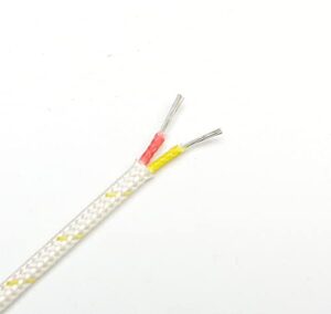 k-type thermocouple wire awg 24 stranded 7x w. braided fiberglass insulation - 10 yard