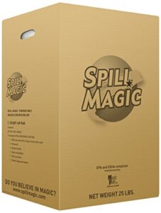 spill magic sm103 liquid spill pick-up absorbent powder, 25 lb. box
