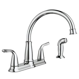 moen brecklyn 2-handle standard kitchen faucet with side sprayer in chrome