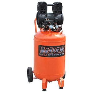 emax hulk portable air compressor - 2hp 20 gal. silent air compressor with oil free pump & 125 max psi - hp02p020ss