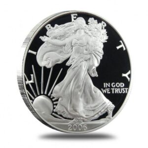 2006 w american silver eagle with velvet box & coa .999 fine silver $1 proof us mint