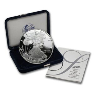 2006 W American Silver Eagle With Velvet Box & COA .999 Fine Silver $1 Proof US Mint