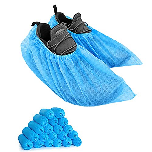 200 Packs Shoe Covers Disposable Non Slip, LyncMed Durable Shoe Cover Booties Covers （Large Size,Fit most of People))