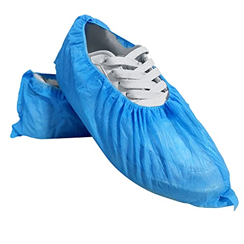 200 Packs Shoe Covers Disposable Non Slip, LyncMed Durable Shoe Cover Booties Covers （Large Size,Fit most of People))