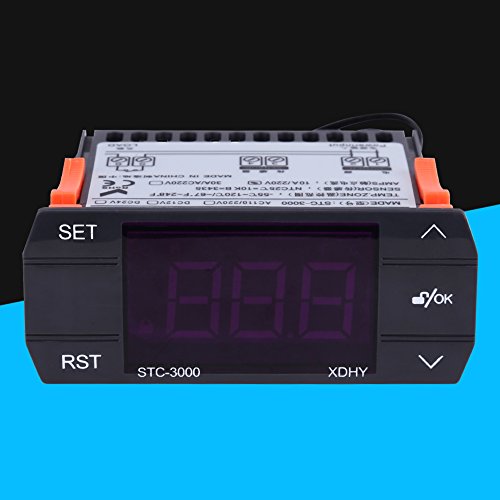 Walfront STC-3000 110V-220V Digital Temperature Controller Thermostat with Sensor(110-220V30A)