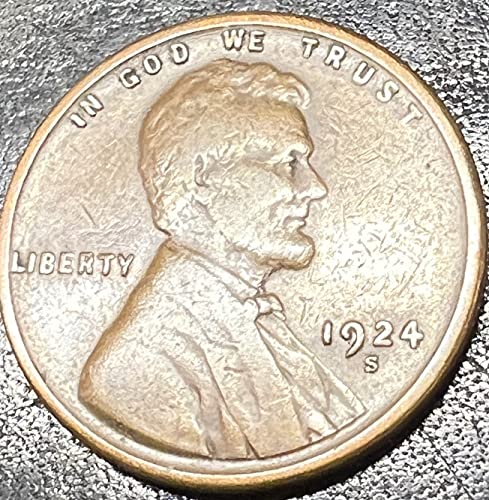 1924 S Lincoln Wheat Pennies Cents Penny Seller Fine