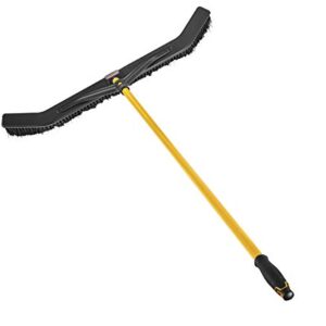 Rubbermaid Commercial Products Maximizer Push-to-Center Broom with Fine Bristle, 36" Wide, Black (2018730)