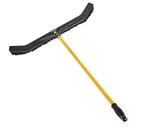 Rubbermaid Commercial Products Maximizer Push-to-Center Broom with Fine Bristle, 36" Wide, Black (2018730)