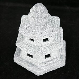 Miniature Ceramic Pagoda / Lantern for Bonsai and Zen Garden - 5"x 4.25"x 5.5"