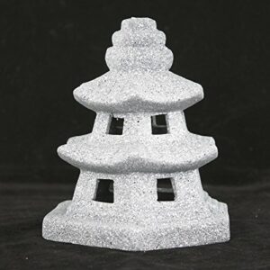 miniature ceramic pagoda / lantern for bonsai and zen garden - 5"x 4.25"x 5.5"