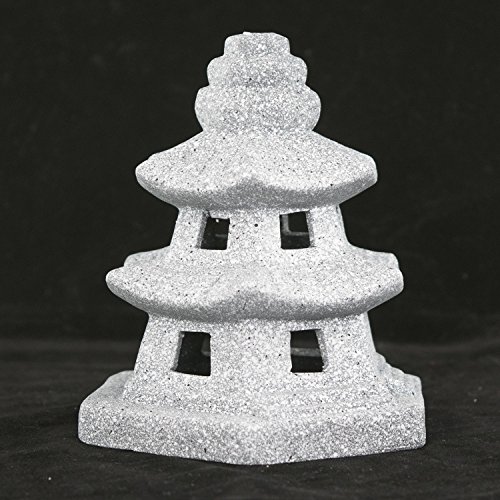 Miniature Ceramic Pagoda / Lantern for Bonsai and Zen Garden - 5"x 4.25"x 5.5"