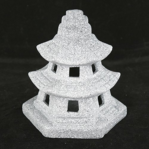 Miniature Ceramic Pagoda / Lantern for Bonsai and Zen Garden - 5"x 4.25"x 5.5"