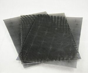 3 sheets plastic drainage mesh/screen/net for bonsai pot - 7.8"x 11.8" black