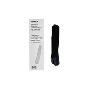 xl binchotan charcoal from kishu, japan - water purifying stick for great-tasting water, 1 stick - filters 3-5 gallons of water